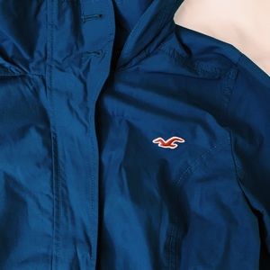 Blue Hollister Rain Jacket